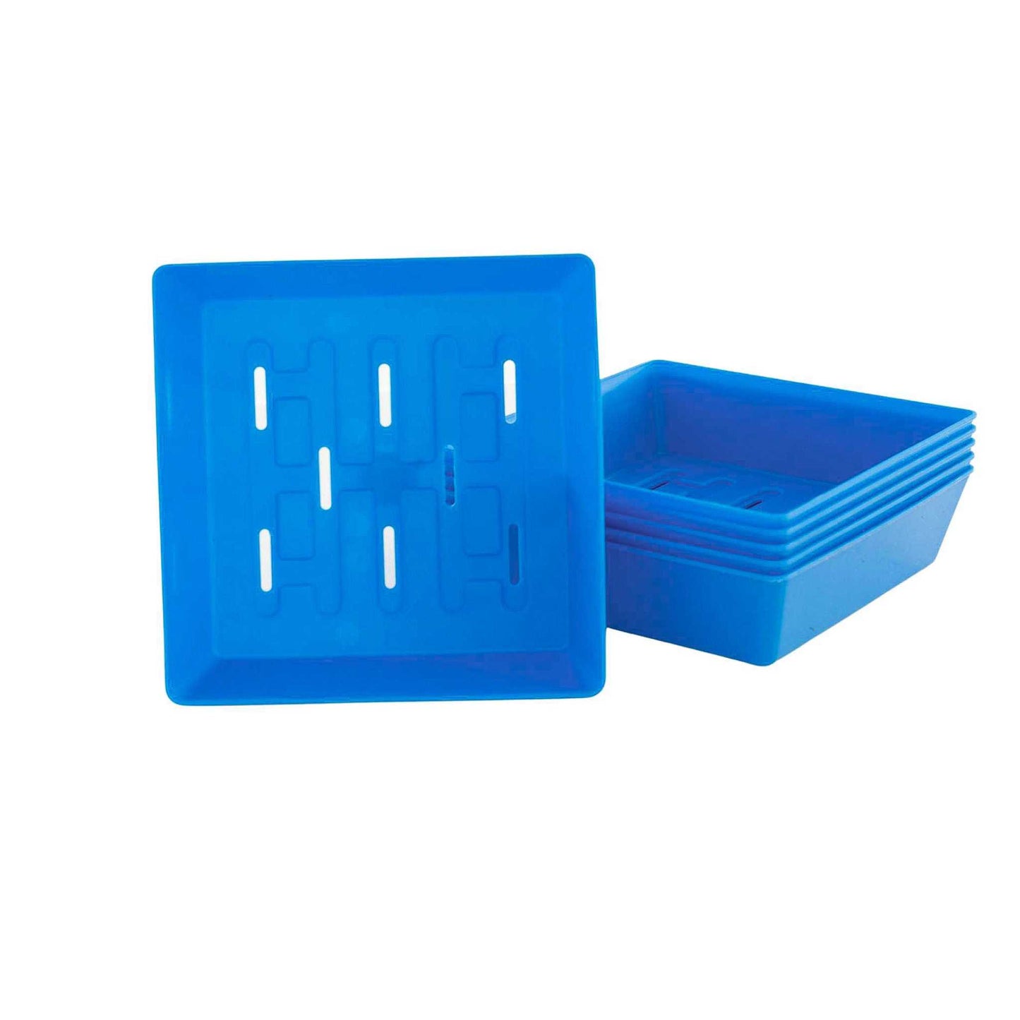 Bootstrap Farmer 5x5 shallow tray with holes - heavy duty drainage insert NZ blue