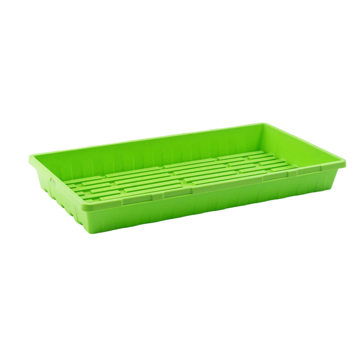 Vibrant green 1020 microgreen tray - color coded vertical farming NZ