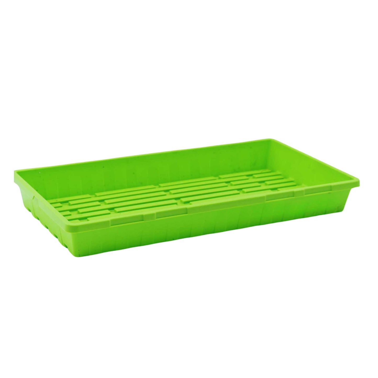 Vibrant green 1020 microgreen tray - color coded vertical farming NZ