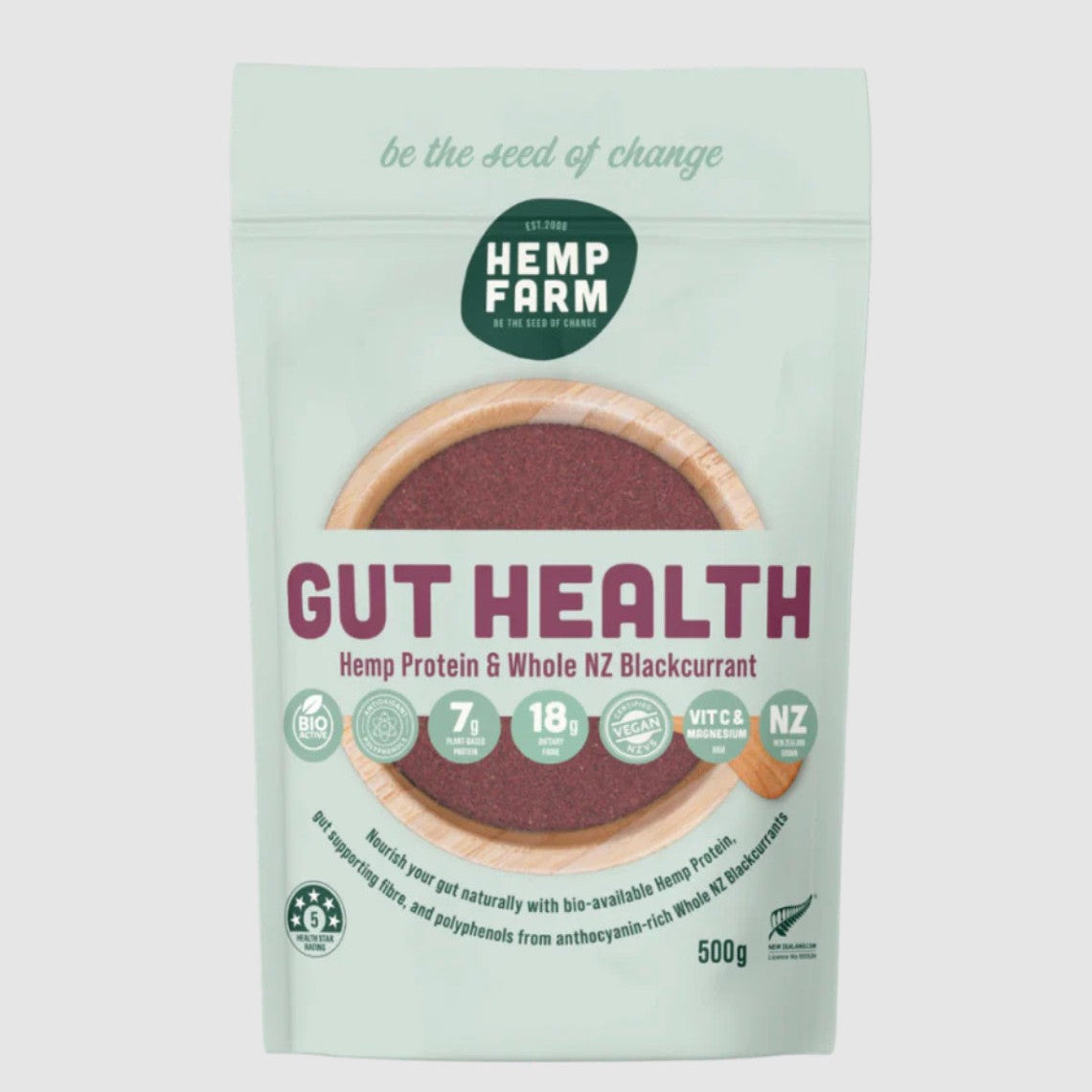 Hemp Farm Organic Gut Health Fibre Blend – Plant-Based Fibre – 500 g