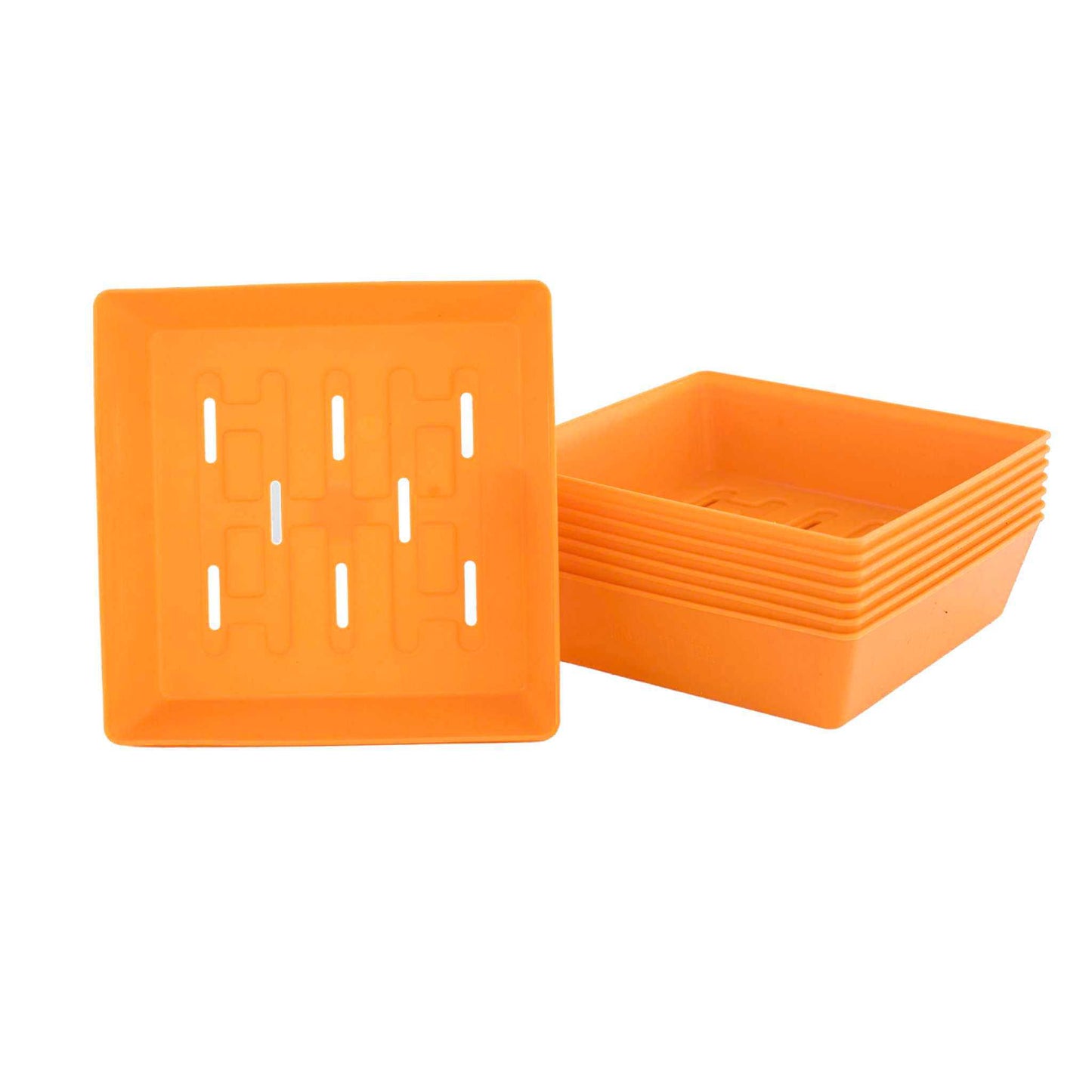 Orange 5x5 shallow grow tray - Bootstrap Farmer heavy duty NZ stock