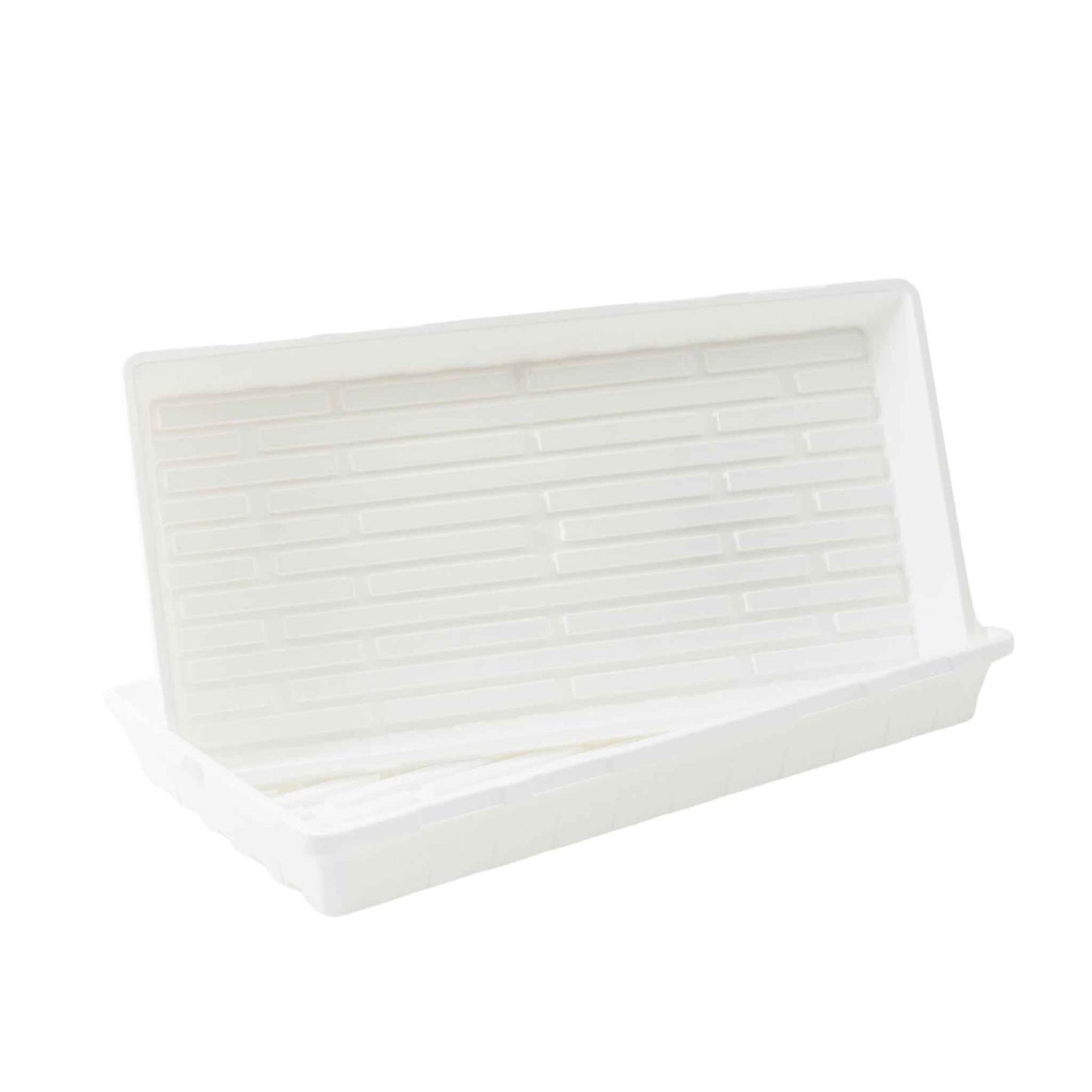 White 1020 deep tray for heat reflection - professional seed starting NZ no holes bottom watering